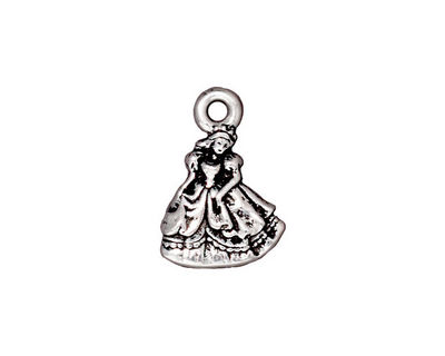 TierraCast Antique Silver (plated) Princess Charm 13x19mm