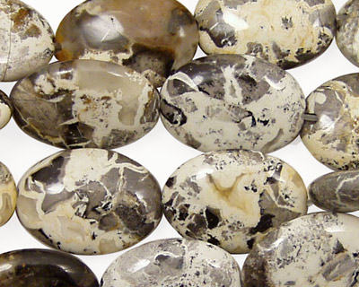 New Silver Leaf Flat Oval 18x13mm