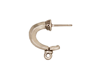 TierraCast Antique Silver (plated) Grecian Hoop Ear Post 4x18mm