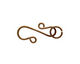 Vintage Bronze Enameled Copper S Clasp 20x13mm, 8mm ring