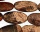 Red Needle Agate Flat Oval 30x15mm