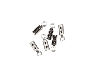 Antique Silver (plated) Foldover Crimp End 8x2.5mm