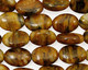 Yellow Zebra Jasper Flat Oval 14x10mm