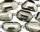 Golden Pyrite (silver tone) Faceted Nugget 15-21x10-12mm