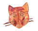 Patricia Healey Copper Cat Face Pendant 44x38mm