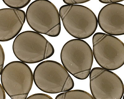 Czech Glass Black Diamond Teardrop 12x16mm