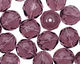 Czech Fire Polished Glass Mid. Amethyst Round 12mm