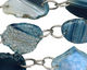 Blue Agate w/Rings Natural Edge Freeform Faceted Slab 30-38x21-34mm