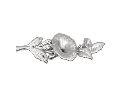 Ezel Findings Rhodium (plated) Morning Glory Link 34x12mm