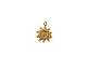 Stampt Antique Gold (plated) Tiny Sunflower Charm 9x12mm