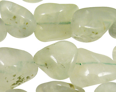 Green Tourmilated Quartz Tumbled Nugget 16-20x13-20mm