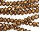 Metallic Antique Bronze Crystal Faceted Rondelle 6mm