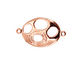 Copper (plated) Oval Link w/ Oval Cutouts 31x18mm