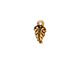 TierraCast Antique Gold (plated) Fern Frond Charm 7x13mm