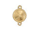 TierraCast Gold (plated) Beaded Round Frame Link 25x17mm