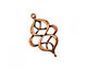 Ezel Findings Antique Copper Elegant Twist Pendant 17x27mm