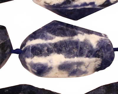 Sodalite Faceted Nugget 28-40x15-22mm