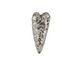Green Girl Pewter Heart Button 10x24mm