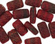 Czech Glass Wine Patterned Rectangle 14x8mm