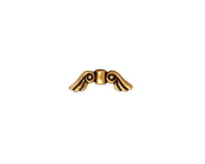 TierraCast Antique Gold (plated) Small Angel Wings 5x14mm