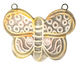 Jangles Ceramic Gray Butterfly Pendant 56x35mm