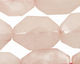 Rose Quartz Faceted Flat Slab 26-30x16-20mm