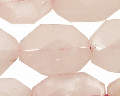 Rose Quartz Faceted Flat Slab 26-30x16-20mm