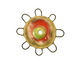 Jangles Ceramic Sand, Red, Chartreuse Small Pinwheel 27-28mm