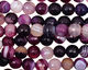 Purple Line Agate Faceted Round 6mm