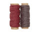 Gray/Burgundy Hemp Twine 20 lb, 29 ft x 2 colors