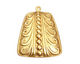 Brass Open Pea Pod Pendant 30x35mm
