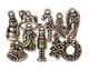 TierraCast Antique Brass (plated) Christmas Charm Set