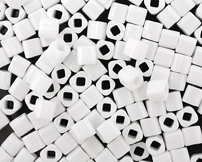 TOHO Opaque White Cube 4mm Seed Bead
