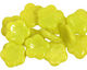 Czech Glass Lime 5 Petal Daisy 14mm