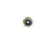 The BeadsNest Lampwork Glass Blue/Ivory Rondelle 8-9x13-14mm