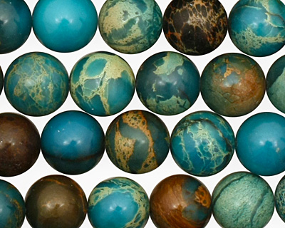 Turquoise Impression Jasper Round 10mm