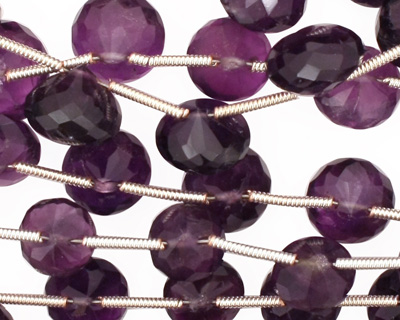 Amethyst Faceted Onion 8-11x5-8mm