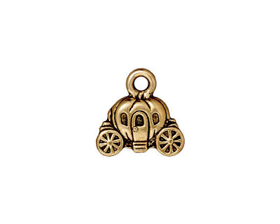 TierraCast Antique Gold (plated) Carriage Charm 15x14mm
