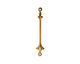 Stampt Antique Gold (plated) Fleur de Lis Connector 27x5mm