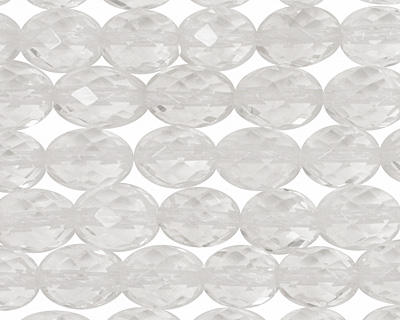 Rock Crystal Faceted Rice 10x7mm