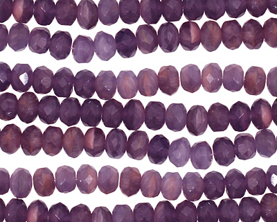 Czech Glass Lilac Fire Polished Rondelle 4x5mm