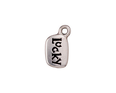 TierraCast Antique Silver (plated) Lucky Charm w/ Glue In 10x17mm