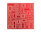 Lillypilly Red Deco Rectangle Anodized Aluminum Sheet 3"x3", 24 gauge