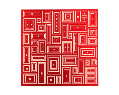 Lillypilly Red Deco Rectangle Anodized Aluminum Sheet 3