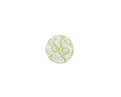 Lillypilly Lime Green Cherry Blossom Anodized Aluminum Disc 11mm, 24 gauge