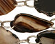 Black Line Agate w/Rings Natural Edge Freeform Faceted Slab 25-53x22-36mm