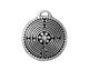 TierraCast Antique Silver (plated) Labyrinth Pendant 23x26mm