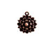 Nunn Design Antique Copper (plated) Mum Flower Charm 17x19mm