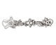 Rustic Charms Sterling Silver Multi Flower Link 54x13mm