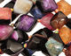 Black & Rainbow Agate Faceted Nugget 16x12mm